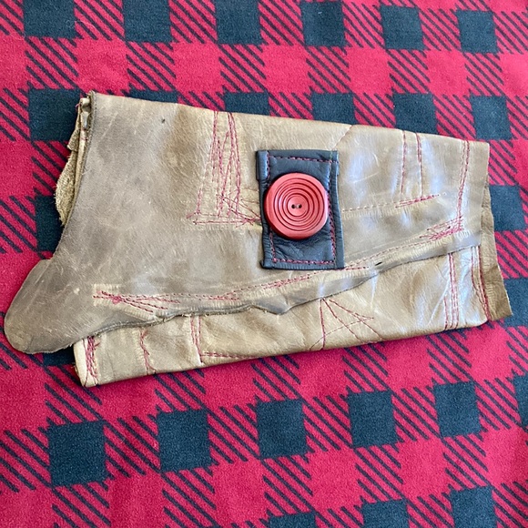 One of a kind, awesome, leather clutch - Picture 1 of 11